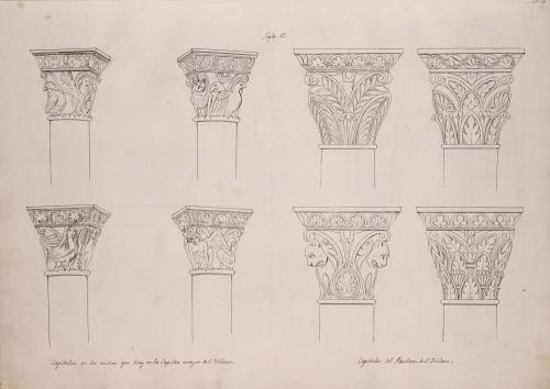 Capiteles románicos de la capilla mayor y del panteón de San Isidoro de León