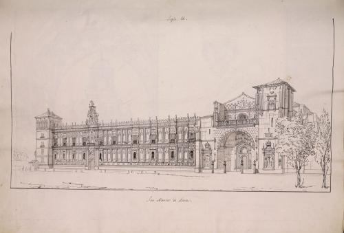 Vista del convento de San Marcos en León