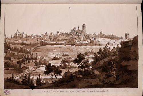 Vista de la ciudad de Segovia desde le monasterio del Parral