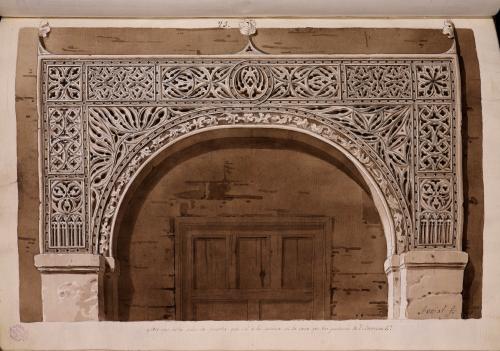 Detalle del alfiz de un arco del palacio de San Martín de Enrique IV