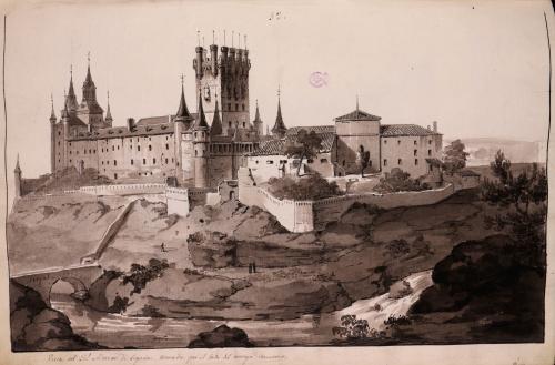 Vista del Alcázar de Segovia desde el Clamores