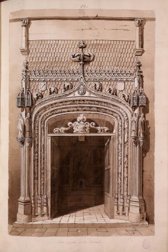 Portada gótico-isabelina de la capilla de los Campo en la iglesia de la Santísima Trinidad (Segovia)