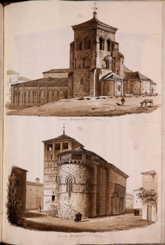 Vista de las iglesias de San Juan de los Caballeros y de San Román de Segovia