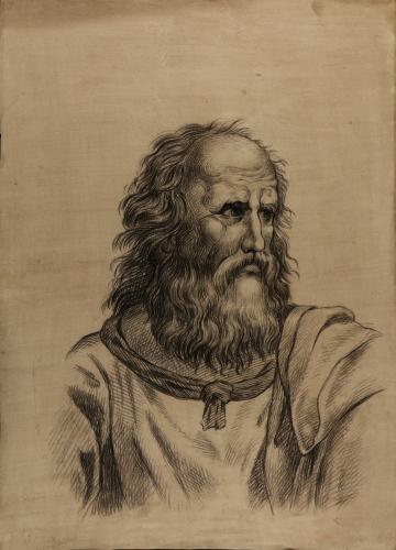 Estudio de Platón del fresco de la Escuela de Atenas de Rafael