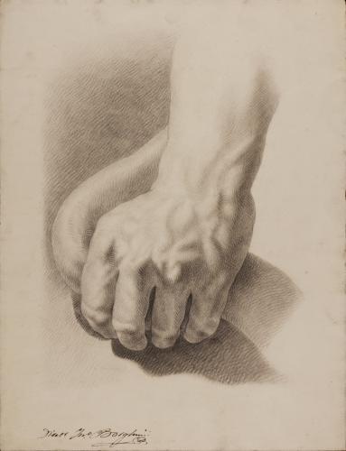 Estudio de la mano izquierda del Laocoonte