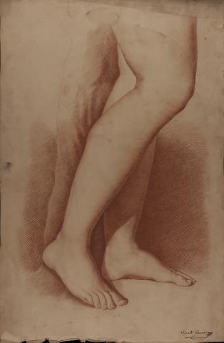 Estudio de las piernas de la Venus Medici de perfil