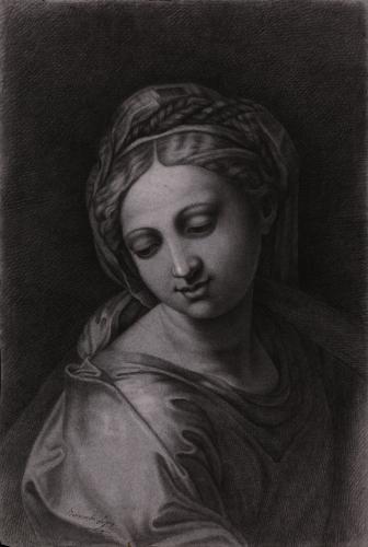 Estudio de la Virgen de la Perla de Rafael