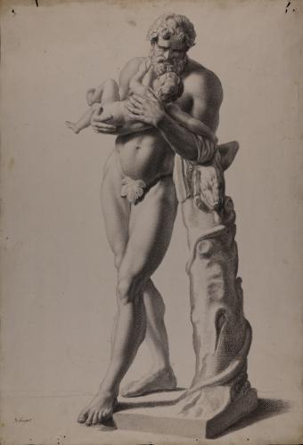 Estudio del Sileno con Dionisos niño
