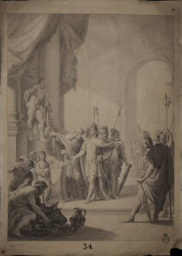 Estudio de Aníbal en el templo de Hércules en Cádiz