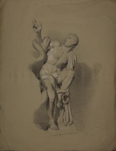 Estudio de la figura del hijo de la derecha del Laocoonte