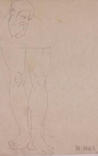 Estudio de la cabeza y piernas del Hércules Farnese