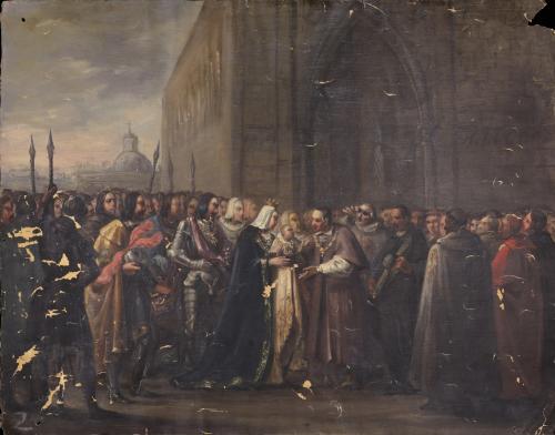 Estudio de la entrega de la reina Doña Constanza a su hijo a Don Sancho, Obispo electo de Ávila