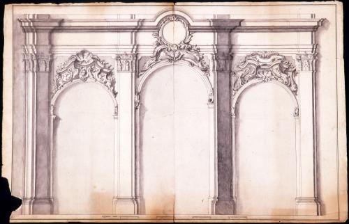 Decoración para tres arcos.