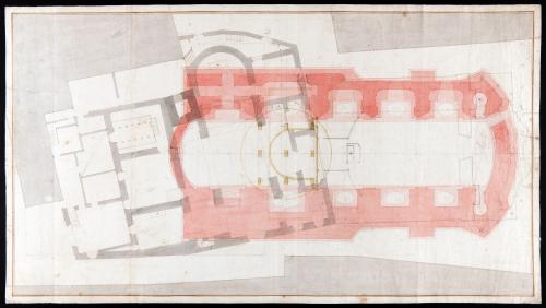 Planta estratigráfica de la iglesia de los santos Justo y Pastor  de Madrid.