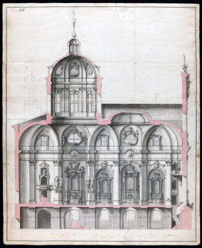 Sección longitudinal de la iglesia de los santos Justo y Pastor (Madrid)