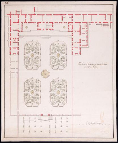 Plano general del cuarto y jardín de Su Alteza Real, del palacio del Buen Retiro
