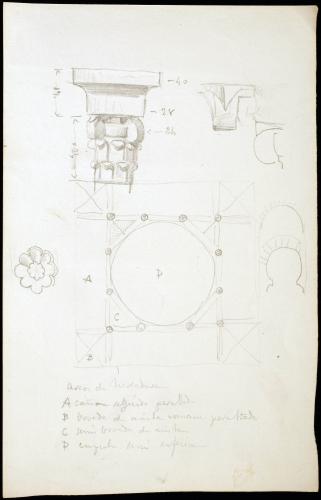 Arte cordobés. Apuntes de cúpula y capitel.