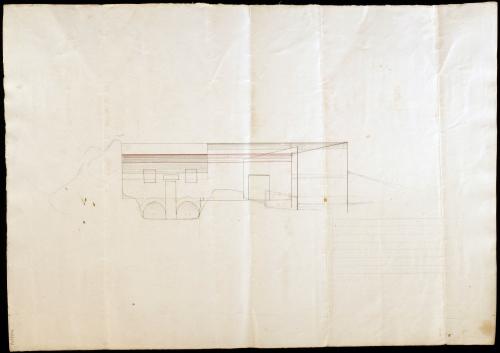 Estudio planimétrico y alzado de un edificio.