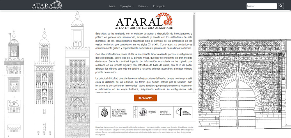 Página principal del Atlas de arquitectura almohade