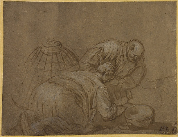 Dibujo de Jacopo Bassano en el Art Institute de Chicago