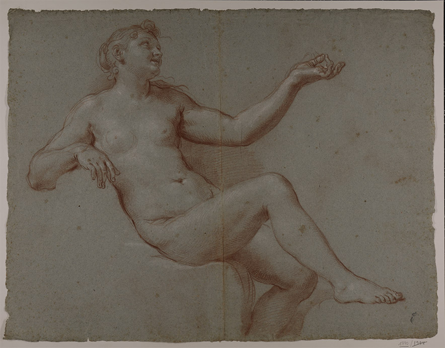 Afrodita, dibujo preparatorio de Carlo Maratti. RABASF