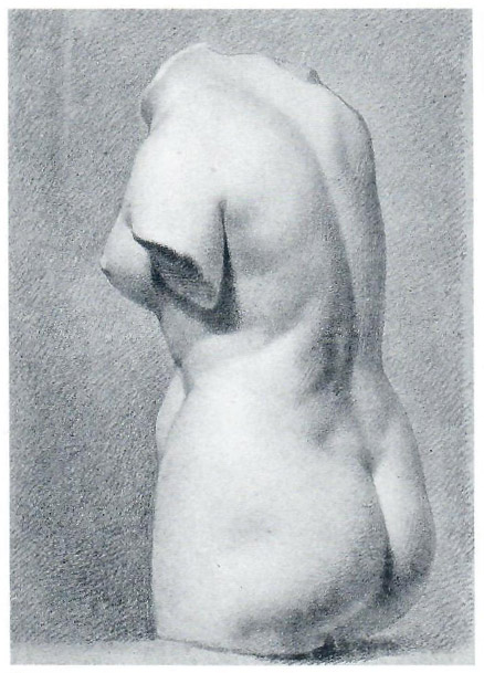 Johann Philipp Becker, Female Torso, 422 x 340 mm, Karlsruhe, Staatliche Kunsthalle, inv.n. VIII, 1106-17