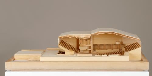 Maqueta de la sección de la sala del Auditorio Manuel de Falla en Granada