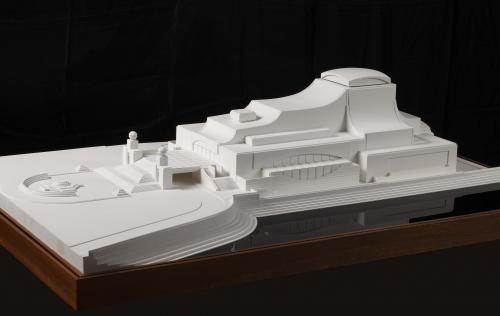 Maqueta de un proyecto para el Tanatorio municipal de la M-30, Madrid