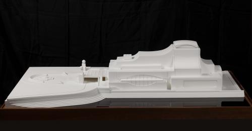 Maqueta de un proyecto para el Tanatorio municipal de la M-30, Madrid