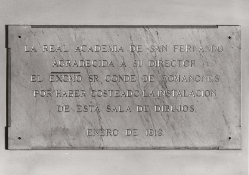 Placa homenaje al conde de Romanones