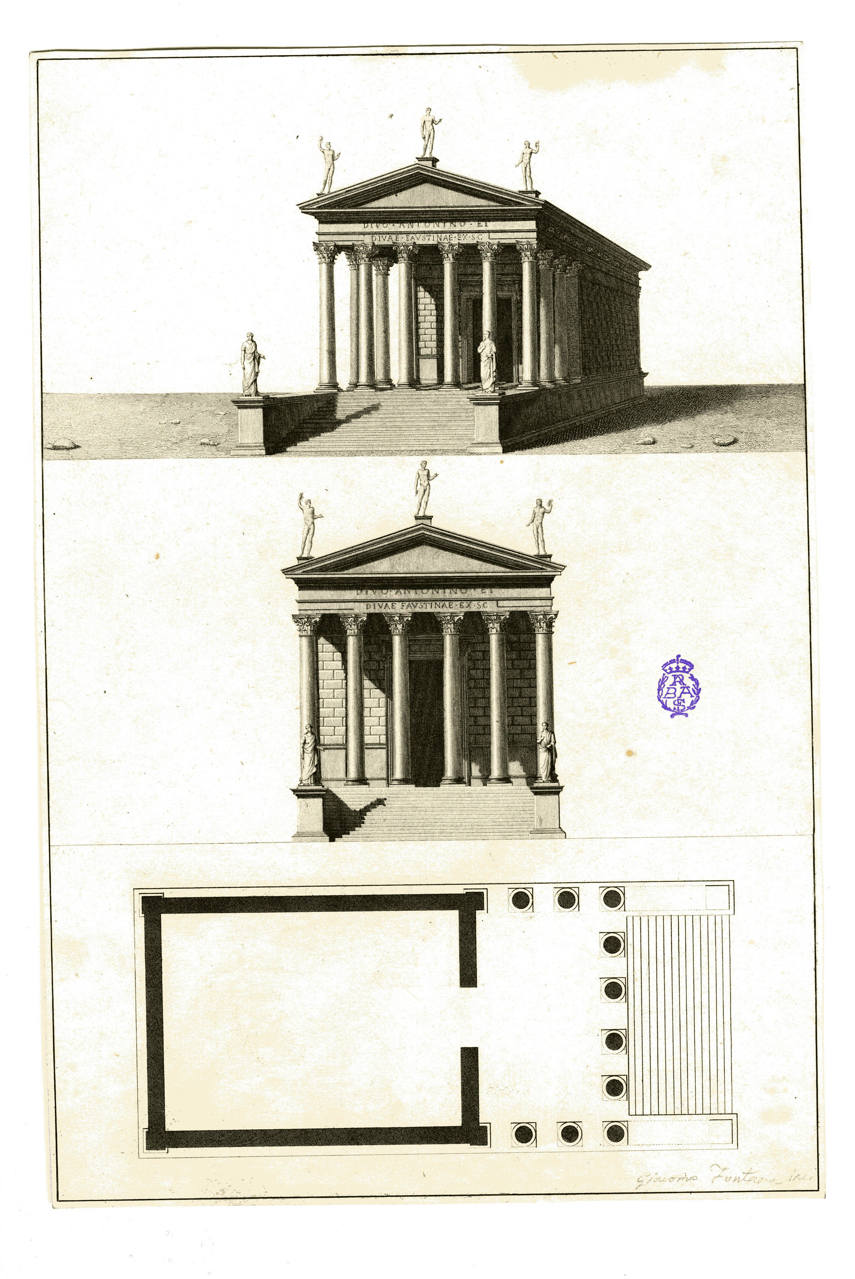Fontana, Giacomo - Templo de Antonino y Faustina