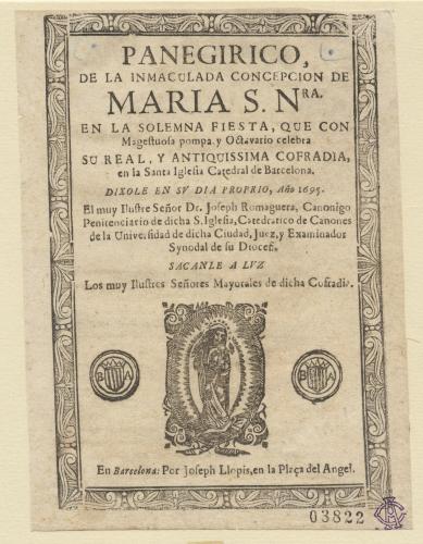 La Inmaculada Concepción y escudos heráldicos