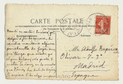 [Tarjeta postal de la plaza de la Concordia de París]