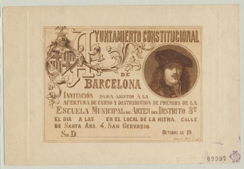 [Invitación del Ayuntamiento Constitucional de Barcelona]