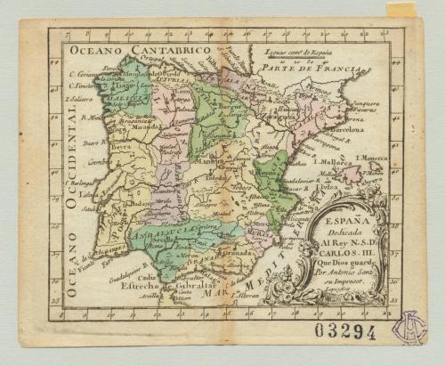 [Mapa de] España con Carlos III