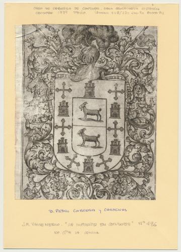 [Escudo de armas de Pedro Cabrera y Cárdenas]