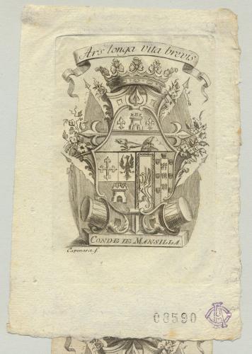 Escudo de Armas de Antonio Campuzano y Peralta, Conde de Mansilla