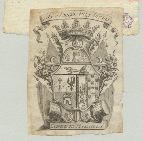 Escudo de Armas de Antonio Campuzano y Peralta, Conde de Mansilla