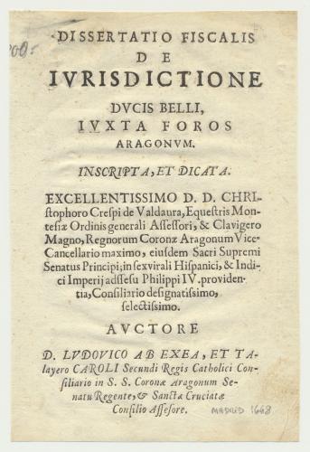 [Escudo de armas de Cristóbal Crespí de Valldaura, Vicecanciller y Regente del Consejo de Aragón]