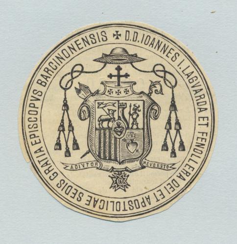 [Escudo de Juan Laguarda y Fenollera, Obispo de Barcelona]