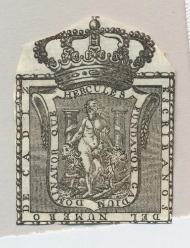 [Escudo de los] escribanos del número de Cádiz