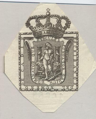 [Escudo de los] escribanos del número de Cádiz