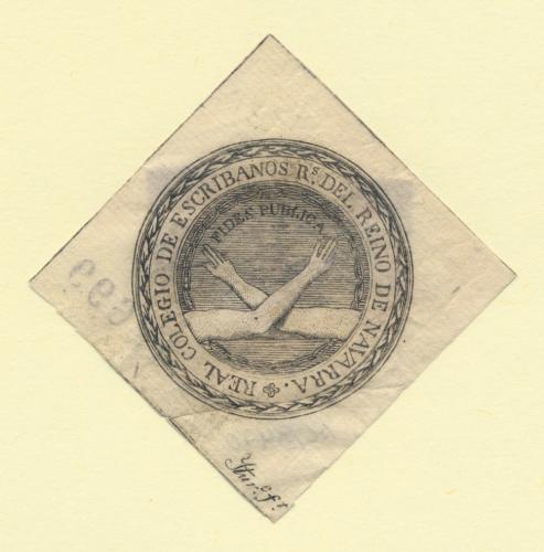 [Escudo del] Real Colegio de Escribanos Reales del Reino de Navarra