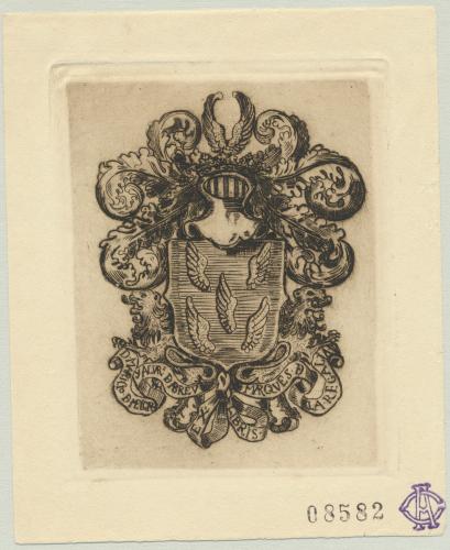 Ex Libris D. Mauricio d Melgar y Alvar<sup>z</sup>. Marqves de la Regalía