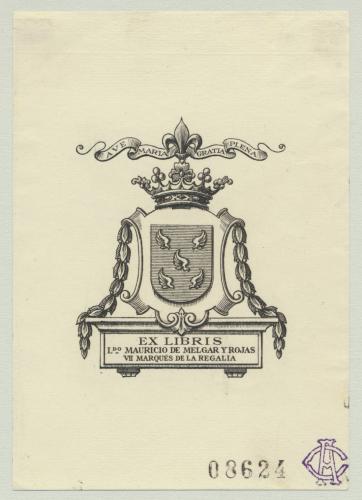 Ex Libris de Mauricio de Melgar y Rojas