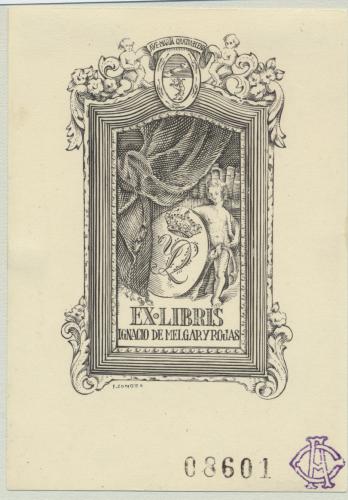 Ex Libris de Ignacio de Melgar y Rojas