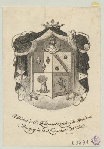 [Ex Libris] Biblioteca de D. Feliciano Ramirez de Arellano