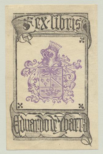 Ex Libris Eduardo d Ybarra