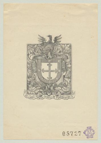 Ex Libris Firmini Caroli de Yeregui de Melis