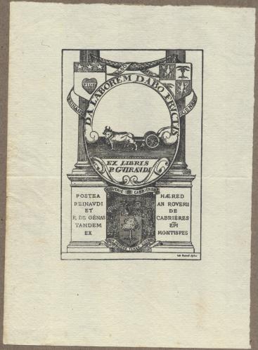 Ex Libris P. Guiraudi